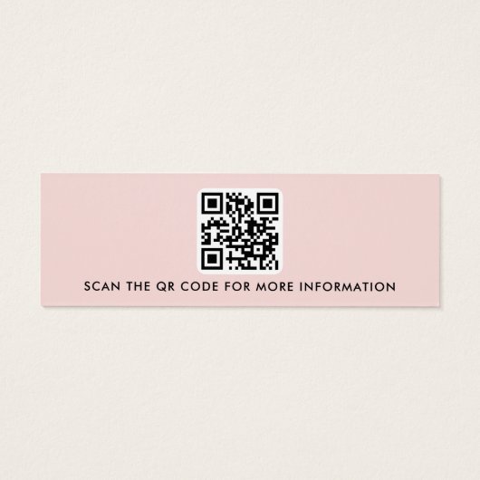 Logo QR-Code Rosa Ohrring-Anzeigetafel (Rückseite)