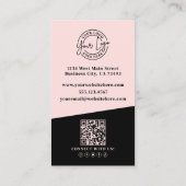 Logo QR Code Rosa Rouge Visitenkarte (Rückseite)