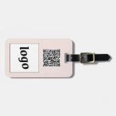 Logo QR Code Rosa Werbung für Unternehmen Gepäckanhänger (Vorderseite horizontal)