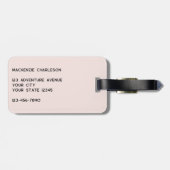 Logo QR Code Rosa Werbung für Unternehmen Gepäckanhänger (Rückseite horizontal)