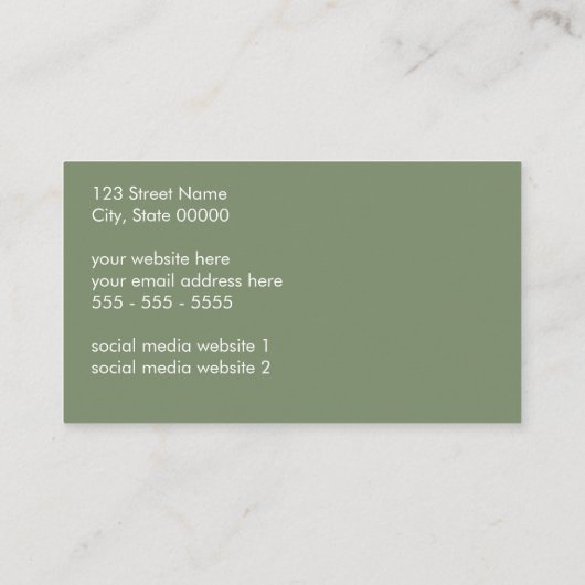 Logo QR Code Sage Grüne Visitenkarte (Rückseite)