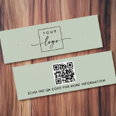 Logo-QR-Code Salbeigrün-Ohrring-Display-Karte