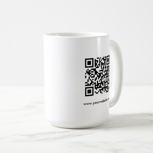 Logo QR Code Scan Me Moderne Elegant einfach Kaffeetasse (VorderseiteRechts)