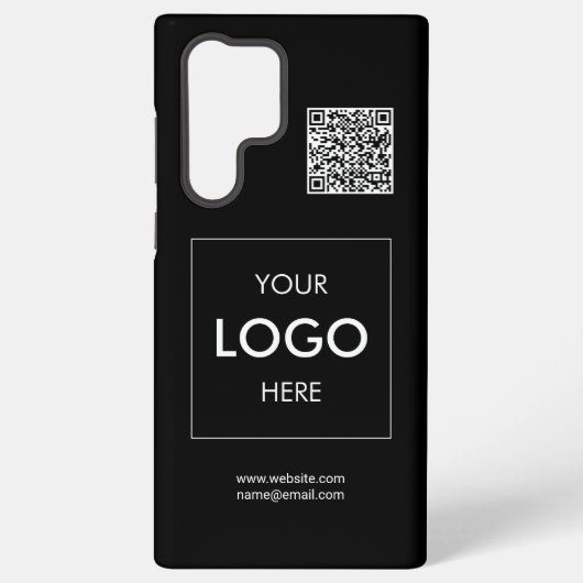 Logo QR-Code Schwarz Samsung Galaxy Hülle (Rückseite)