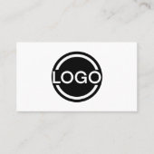 Logo QR-Code Schwarz-Weiß Visitenkarte (Vorderseite)