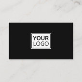 Logo QR-Code Silbergrau Gradiententeiler schwarz Visitenkarte (Rückseite)