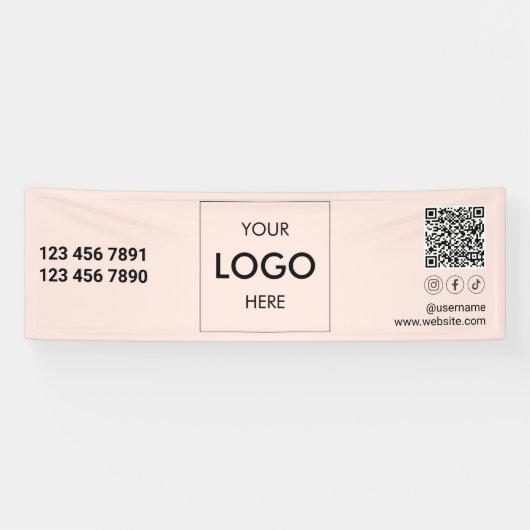 Logo QR Code Social Media Banner (Horizontal)