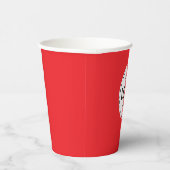 Logo, QR-Code, Social Media Custom Red Paper Cups Pappbecher (Rechts)