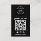 Logo-QR-Code Social Media Verbinde dich mit uns Visitenkarte (Vorderseite)