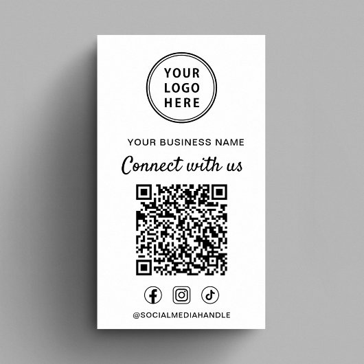 Logo-QR-Code Social Media Verbinde dich mit uns Visitenkarte