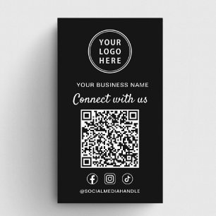 Logo-QR-Code Social Media Verbinde dich mit uns Visitenkarte