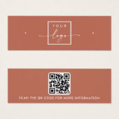 Logo QR Code Terracotta-Ohrring-Display-Karte (Vorne & Hinten)