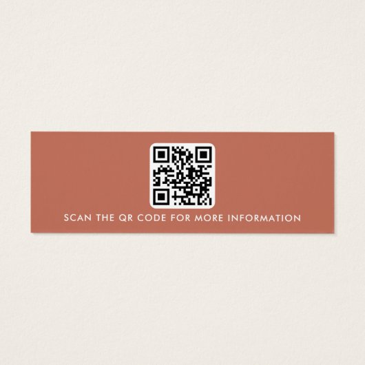 Logo QR Code Terracotta-Ohrring-Display-Karte (Rückseite)