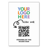 Logo-QR-Code-Text benutzerdefinierte personalisier Tischnummer (Rückseite)