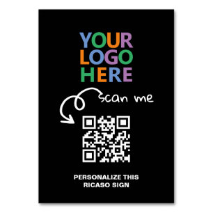 Logo-QR-Code-Text benutzerdefinierte personalisier Tischnummer
