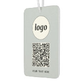 Logo QR Code Text Business Promotion Powder Blau Autolufterfrischer (Links)