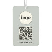 Logo QR Code Text Business Promotion Powder Blau Autolufterfrischer (Rückseite)