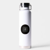 Logo QR-Code Text Geschäft Branding Promotion Trinkflasche (Rückseite)