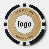 Logo-QR-Code-Text Geschäftsförderungs-Gold Pokerchips (Vorderseite)