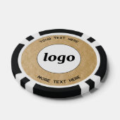 Logo-QR-Code-Text Geschäftsförderungs-Gold Pokerchips (Einzeln)