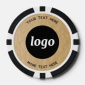 Logo-QR-Code-Text Geschäftsförderungs-Gold Pokerchips (Vorderseite)