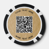 Logo-QR-Code-Text Geschäftsförderungs-Gold Pokerchips (Rückseite)