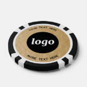 Logo-QR-Code-Text Geschäftsförderungs-Gold Pokerchips (Einzeln)