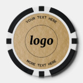 Logo-QR-Code-Text Geschäftsförderungs-Gold Pokerchips (Vorderseite)