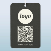 Logo QR Code Text Geschäftswerbung schwarz Autolufterfrischer