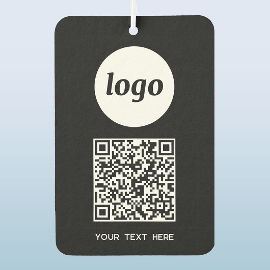 Logo QR Code Text Geschäftswerbung schwarz Autolufterfrischer