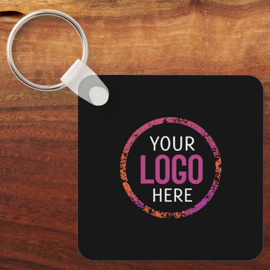 Logo, QR-Code-Text mit doppelseitiger Helligkeit Schlüsselanhänger (Vorderseite)