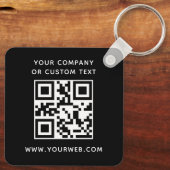 Logo, QR-Code-Text mit doppelseitiger Helligkeit Schlüsselanhänger (Rückseite)