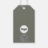 Logo-QR-Code Text Preis-Kennzeichen für Geschäftsp Geschenkanhänger (Rückseite)