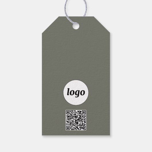 Logo-QR-Code Text Preis-Kennzeichen für Geschäftsp Geschenkanhänger (Rückseite)