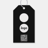 Logo-QR-Code Text Preis-Kennzeichen für Geschäftsp Geschenkanhänger (Rückseite)