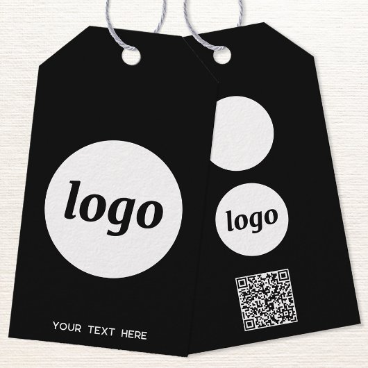 Logo-QR-Code Text Preis-Kennzeichen für Geschäftsp Geschenkanhänger