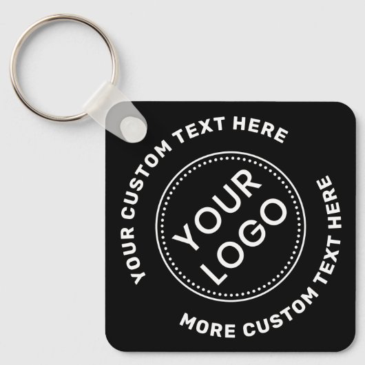 Logo, QR-Code und benutzerdefinierter Text in dopp Schlüsselanhänger (Vorderseite)