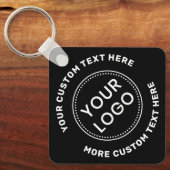 Logo, QR-Code und benutzerdefinierter Text in dopp Schlüsselanhänger (Vorderseite)