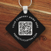Logo, QR-Code und benutzerdefinierter Text in dopp Schlüsselanhänger