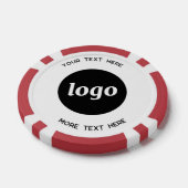 Logo-QR-Code und Text für Business-Werbung Pokerchips (Einzeln)