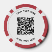 Logo-QR-Code und Text für Business-Werbung Pokerchips (Rückseite)