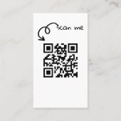 Logo-QR-Code und Text individuell angepasst Visitenkarte (Rückseite)