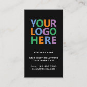 Logo-QR-Code und Text individuell angepasst Visitenkarte (Vorderseite)