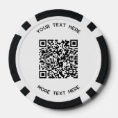 Logo QR-Code und Textwerbung Pokerchips (Rückseite)
