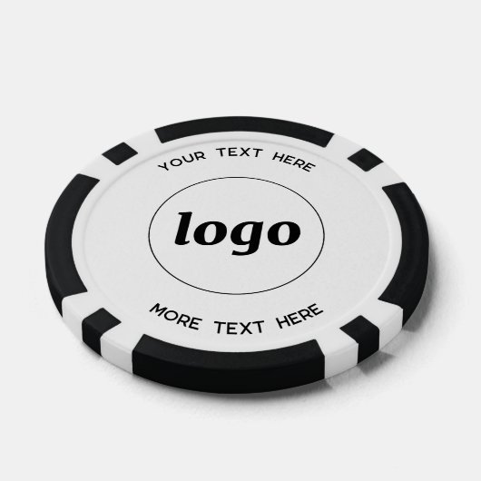 Logo QR-Code und Textwerbung Pokerchips (Einzeln)