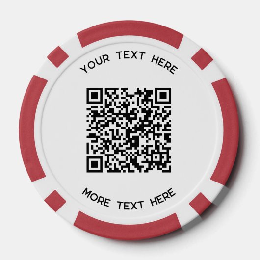 Logo QR-Code und Textwerbung Pokerchips (Rückseite)