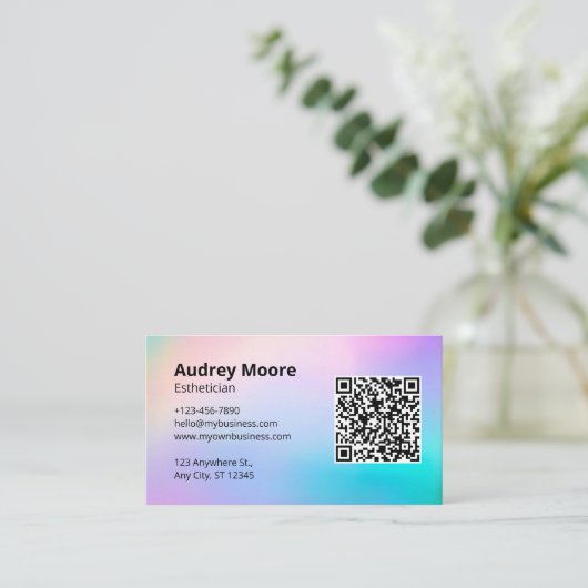 Logo QR Code Visitenkarte (Stehend Vorderseite)