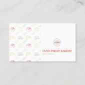 Logo QR Code Weißer Farbton Text Bäckerei Visitenkarte (Vorderseite)