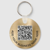 Logo QR Code Werbegold Schlüsselanhänger (Vorderseite)