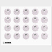Logo QR Code Werbeshop Blütensilber Lilac Runder Aufkleber (Blatt)